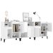 Buffets 3 pcs blanc brillant 60x35x70 cm bois d'ingénierie - Photo n°4