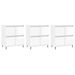 Buffets 3 pcs blanc brillant bois d'ingénierie - Photo n°1