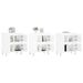 Buffets 3 pcs blanc brillant bois d'ingénierie - Photo n°3