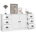 Buffets 3 pcs blanc brillant bois d'ingénierie - Photo n°5