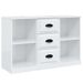 Buffets 3 pcs blanc brillant bois d'ingénierie - Photo n°6