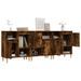 Buffets 3 pcs chêne fumé 60x35x70 cm bois d'ingénierie - Photo n°4