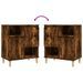 Buffets 3 pcs chêne fumé 60x35x70 cm bois d'ingénierie - Photo n°7