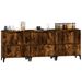 Buffets 3 pcs chêne fumé 60x35x70 cm bois d'ingénierie - Photo n°4