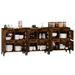 Buffets 3 pcs chêne fumé 60x35x70 cm bois d'ingénierie - Photo n°5