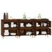 Buffets 3 pcs chêne marron 60x35x70 cm bois d'ingénierie - Photo n°5