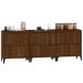 Buffets 3 pcs chêne marron 60x35x70 cm bois d'ingénierie - Photo n°4