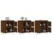 Buffets 3 pcs Chêne marron Bois d'ingénierie - Photo n°3