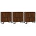 Buffets 3 pcs Chêne marron Bois d'ingénierie - Photo n°1