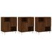 Buffets 3 pcs Chêne marron Bois d'ingénierie - Photo n°1