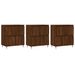 Buffets 3 pcs Chêne marron Bois d'ingénierie - Photo n°1