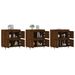 Buffets 3 pcs Chêne marron Bois d'ingénierie - Photo n°3