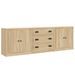 Buffets 3 pcs Chêne sonoma Bois d'ingénierie - Photo n°1