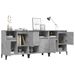 Buffets 3 pcs gris béton 60x35x70 cm bois d'ingénierie - Photo n°4