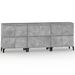 Buffets 3 pcs gris béton 60x35x70 cm bois d'ingénierie - Photo n°1