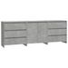 Buffets 3 pcs Gris béton Bois d'ingénierie 3 - Photo n°2