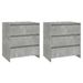 Buffets 3 pcs Gris béton Bois d'ingénierie 3 - Photo n°4