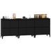 Buffets 3 pcs noir 60x35x70 cm bois d'ingénierie - Photo n°4