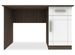 Bureau 1 tiroir 1 porte chêne foncé et blanc Essil 120 cm - Photo n°1