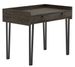 Bureau 1 tiroir bois marron avec des pieds en métal noir Louza 100 cm - Photo n°1