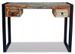 Bureau 2 tiroirs 1 porte bois massif recyclé multicolore et métal noir Moust 110 cm - Photo n°2
