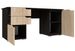 Bureau 2 tiroirs bois chêne clair et foncé Compact 160 cm - Photo n°2