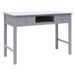 Bureau 2 tiroirs paulownia et peuplier gris Maho - Photo n°1
