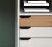 Bureau 4 tiroirs bois de pin laqué blanc et naturel Louis 108 cm - Photo n°6