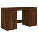 Bureau avec armoire chêne marron bois d'ingénierie - Photo n°1