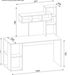 Bureau avec étagère intégré bois noyer et blanc Ciska 120 - Photo n°4