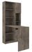 Bureau avec étagères et armoire de rangement marron grisé Polaz 125 cm - Photo n°1