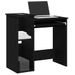 Bureau avec étagères noir 84x40x78 cm bois d'ingénierie - Photo n°1