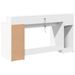 Bureau avec lumières LED blanc 160x55x91 cm bois d'ingénierie - Photo n°8