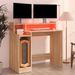 Bureau avec lumières LED Chêne 97x45x90 cm Bois d'ingénierie - Photo n°5