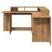 Bureau avec lumières LED chêne artisanal bois d'ingénierie - Photo n°6