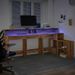 Bureau avec lumières LED chêne artisanal bois d'ingénierie - Photo n°5