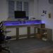 Bureau avec lumières LED chêne sonoma bois d'ingénierie - Photo n°5