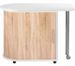 Bureau avec plateau pivotant et rangement blanc et bois clair Kool 105 cm - Photo n°1