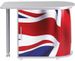 Bureau avec plateau pivotant et rangement gris imprimé drapeau Anglais Kool 105 cm - Photo n°1
