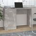 Bureau avec tiroir et armoire Gris béton 100x40x73 cm - Photo n°1