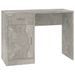 Bureau avec tiroir et armoire Gris béton 100x40x73 cm - Photo n°2