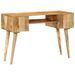 Bureau avec tiroirs 110x47x76 cm bois de manguier solide - Photo n°5