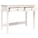 Bureau avec tiroirs Blanc 100x50x78 cm Bois massif de pin - Photo n°7