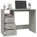 Bureau avec tiroirs Gris béton 102x50x76 cm Bois d'ingénierie - Photo n°5