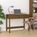 Bureau avec tiroirs Marron miel 100x50x78 cm Bois massif de pin - Photo n°2