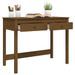 Bureau avec tiroirs Marron miel 100x50x78 cm Bois massif de pin - Photo n°5