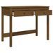 Bureau avec tiroirs Marron miel 100x50x78 cm Bois massif de pin - Photo n°7