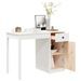 Bureau Blanc 100x50x75 cm Bois massif de pin - Photo n°5