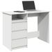 Bureau blanc 102x50x75 cm bois d'ingénierie - Photo n°1