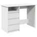 Bureau blanc 102x50x75 cm bois d'ingénierie - Photo n°2